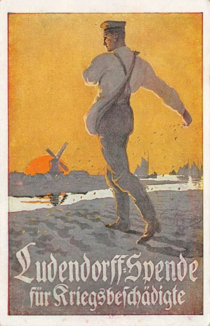Ludendorff-Spende für Kriegsgeschädigte Patriotika Postkarte AK 1918