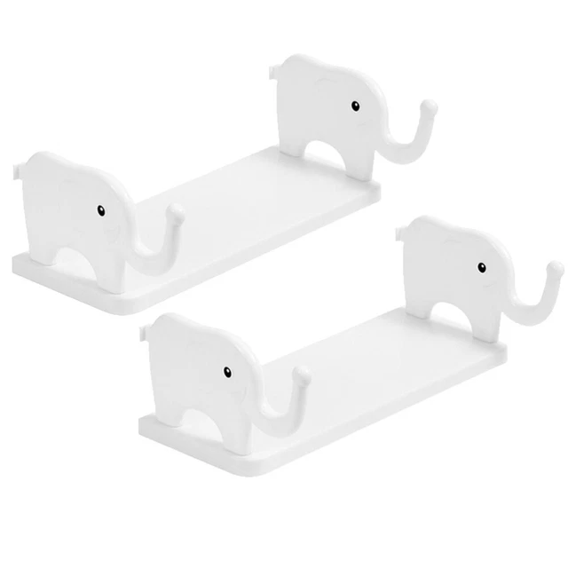 2pcs Adhesive Floating Shelf Wall Storage Shelf Bathroom Kitchen Organizing Rack