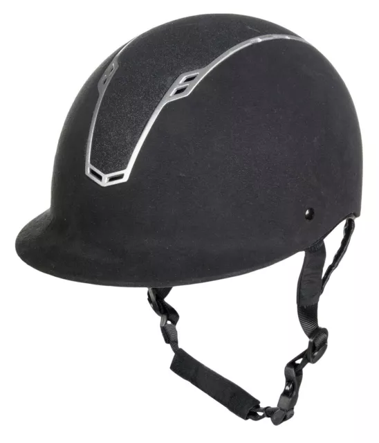 pferdo24 HKM Reithelm Graz schwarz Reitkappe stufenlos verstellbarer Helm Kappe