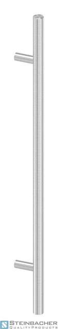Poignée de poussée en acier inoxydable / barre de poussée Ø 33,7mm, longueur 100