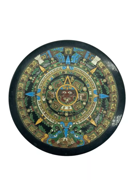VTG The Sun Stone Aztec Calendar Mexican Art Aztec Solar Sun Wall Hanging Mayan