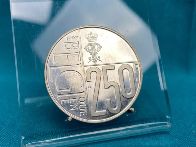 250 Francs 1997 - 60. Geburtstag Von Königin Paola - Silber - Km #207 - Pp Offen