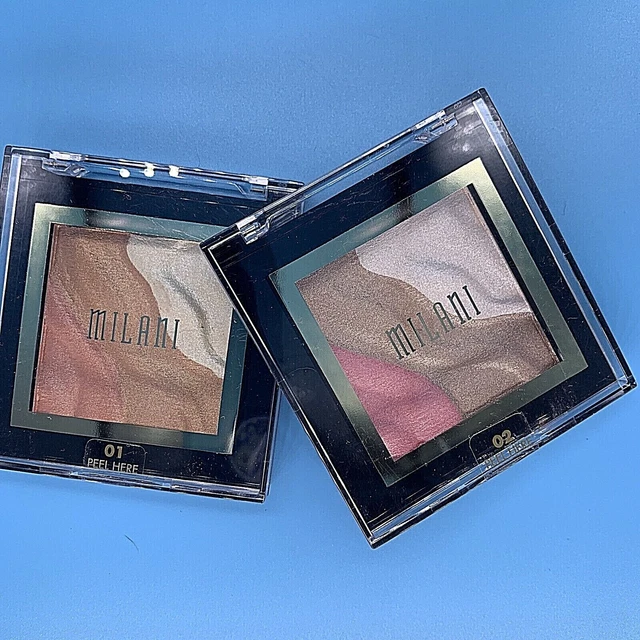 2x Paleta estroboscópica facial y ocular focos MILANI 01 luz solar y 02 velas luz