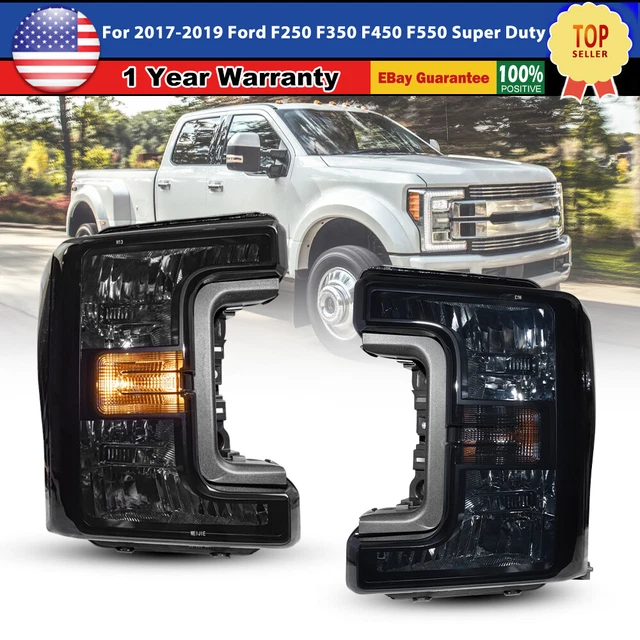HEADLIGHTS FOR 2017 2018 2019 Ford f250 F350 F450 F550 Super Duty Smoke