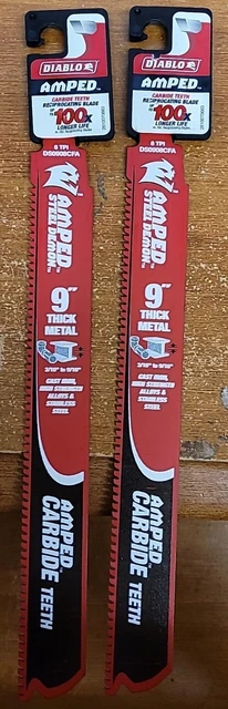 2 - Diablo Steel Demon Amped 9" Thick Metal 3/16" to 9/16" 8 TPI DS0908CFA NEW
