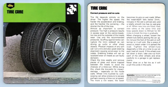 Tire Care - Car Mechanics - Edito Service #64-12 Auto Rally Card