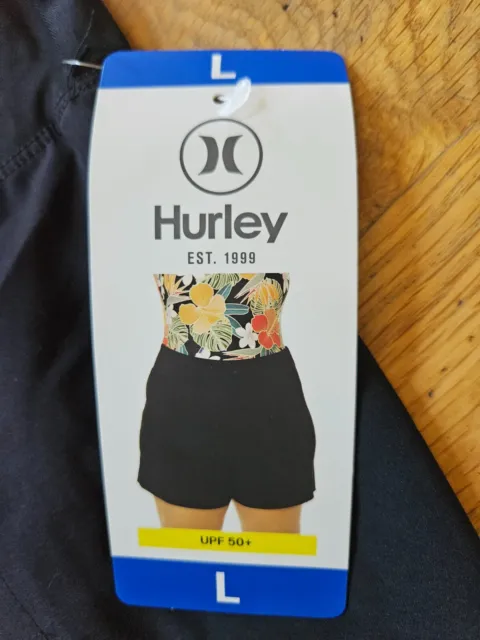 Womens Hurley Black Board Swim Shorts Large L