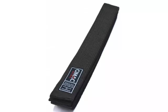 Satin Martial Arts Black Belt Cimac Superior Karate Judo Aikido 280cm 320cm