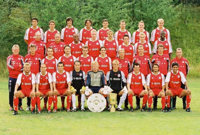 Mannschaft Bayern München 2003-04 seltenes Foto