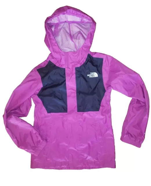 The North Face Rain Jacket Girls Pink S Dry Vent 7-8 Packable Hooded Windbreaker