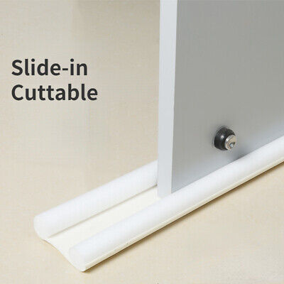 Door Bottom Seal Strip Under Door Draft Guard Stopper Soundproof Strip-White