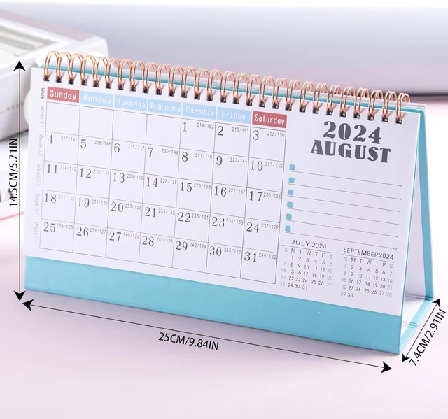 DESK CALENDAR 20242025, Standing Flip Calendar 2025, Thick Paper
