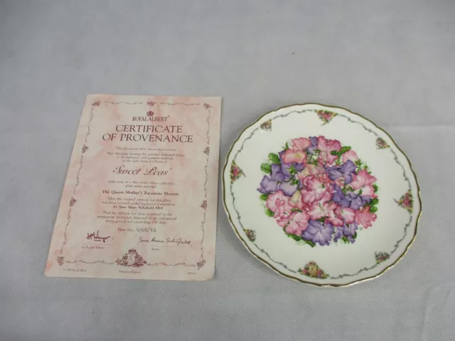 Royal Albert Collectable Plate Sweet Peas by Sara Anne Schofield Limited