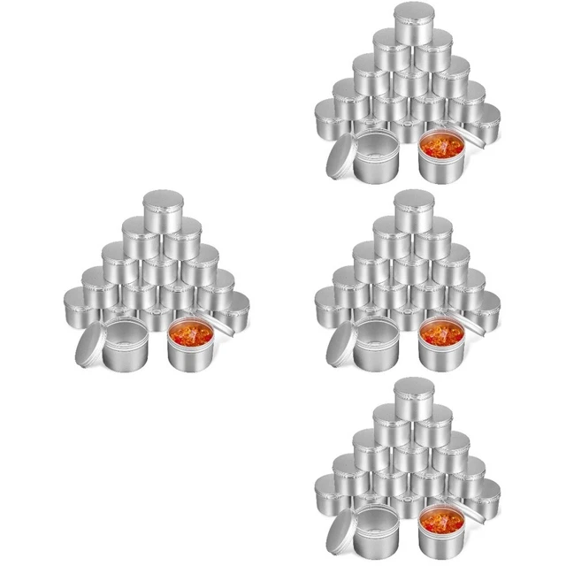 80 PZ SCATOLE di latta con coperchio contenitori barattolo di alluminio coperchi tè lattine da