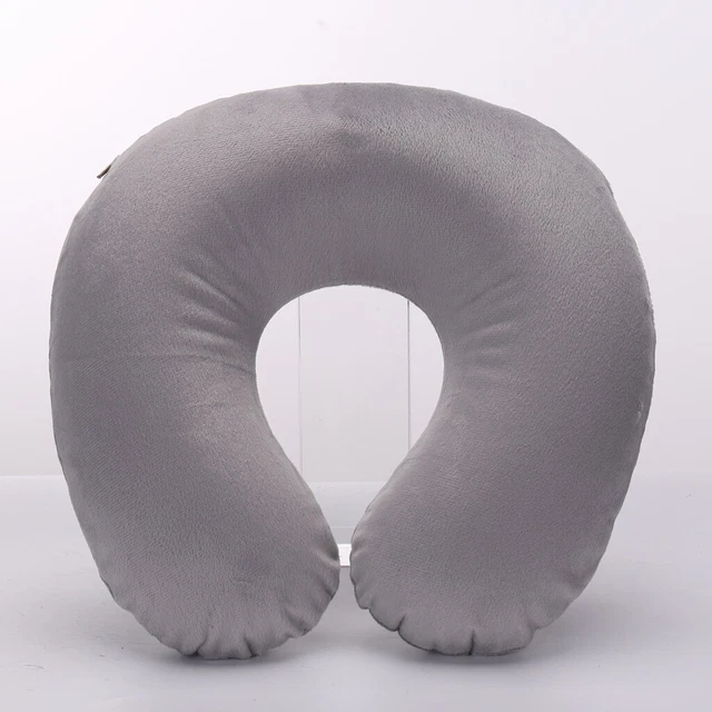 Travel U-shaped Pillow Inflatable Neck Pillow Car Head Neck Rest Air Cushion NEW 8