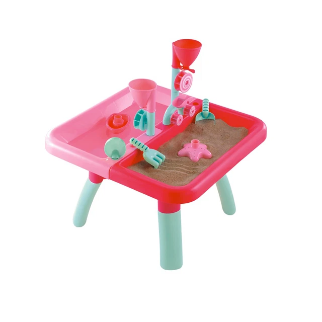 EARLY LEARNING CENTRE Pink Sand Pit Water Table with Lid & Accessories