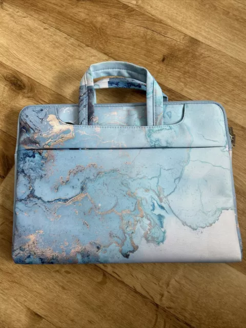 Nubily - Laptop Tasche - 14-15,6 Zoll - Mit Schultergurt - Blautöne- Neuw.