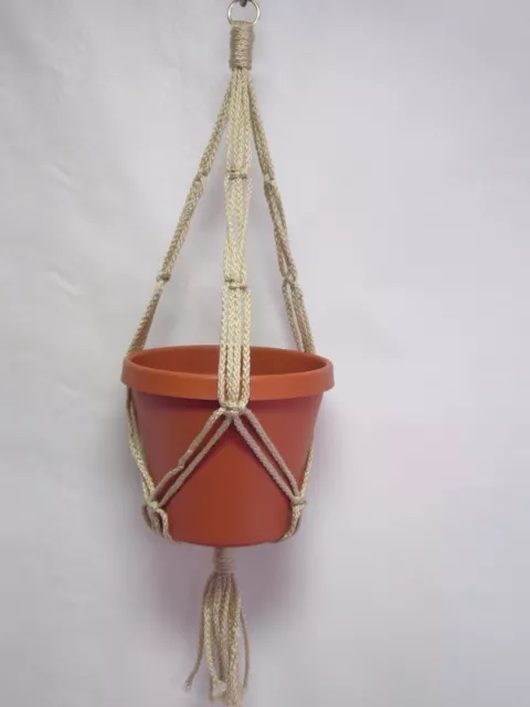 MACRAME PLANT HANGER 20 inch FRIENDSHIP- CHOOSE COLOR