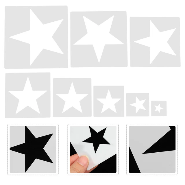 8 Pcs Weiße Stofffarbe Malvorlage Malset Sternendekor Schimmel