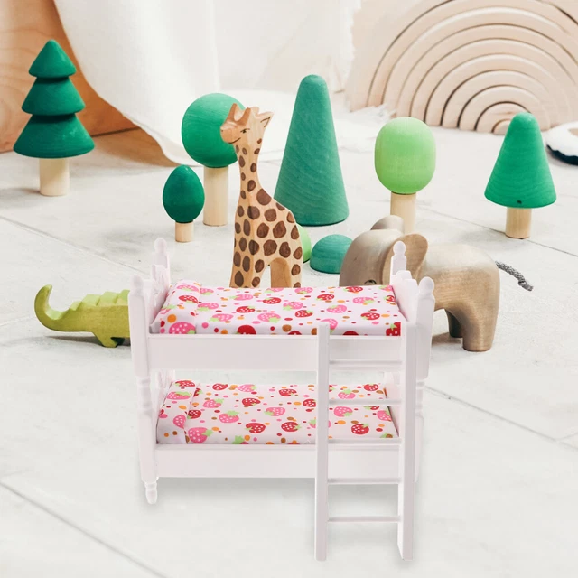 MINI HOUSE ADORNMENT Bunk Bed Ladder Dollhouse Crib Miniature £16.89