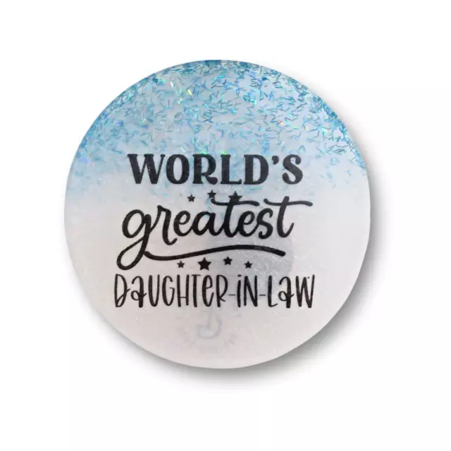 Daughter in Law Gift Magnet, Custom Resin Fridge Decor, Sparkle Keepsake