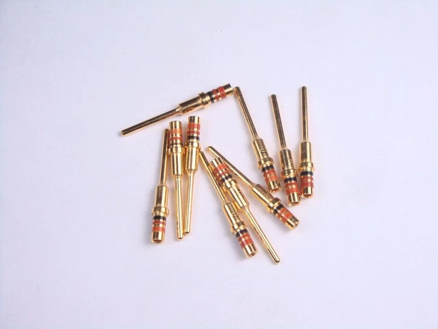 QTY.10 Amphenol M39029/4-111 MIL-SPEC Male Pin Gold Contact