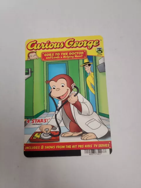 Curious George Goes To The Doctor  BLOCKBUSTER DVD BACKER CARD ONLY 5.5"X8"