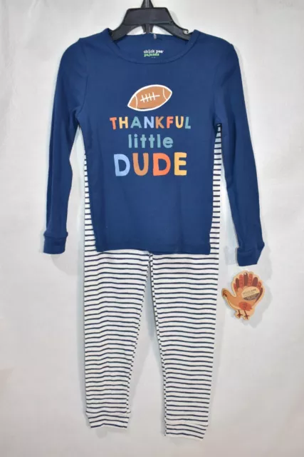 Chick Pea Pajamas Size 4T Thankful Little Dude Boy's Snug Fit