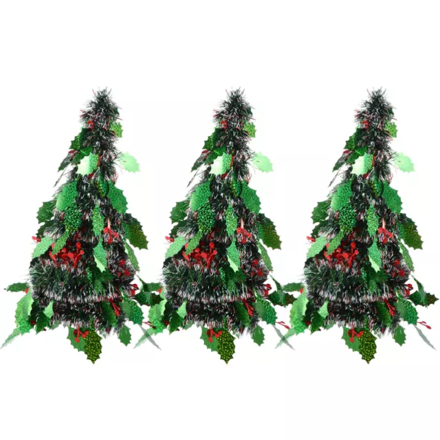 3 Pcs Weihnachtsbaum Dekor Tischverzierung Anzünden Gefälschter Mini