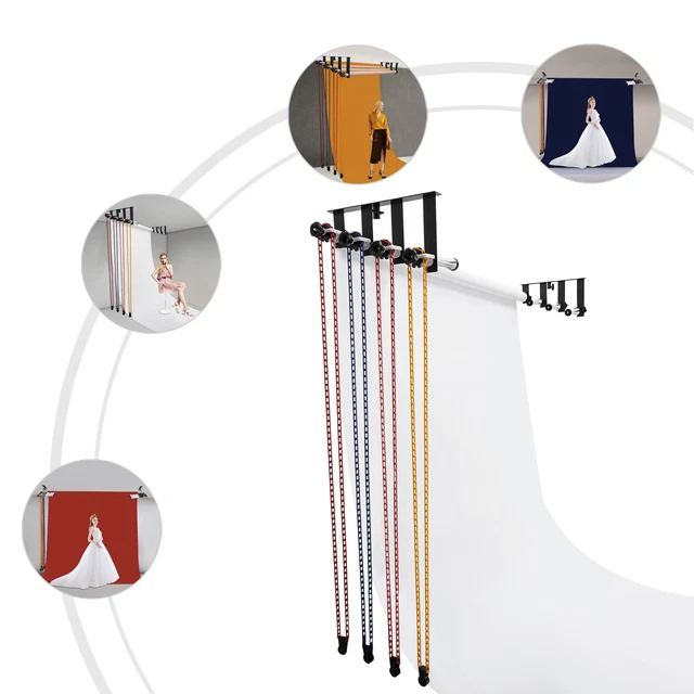 PHOTOGRAPHY BACKDROP SUPPORT System Wall Mount Studio Background Holder