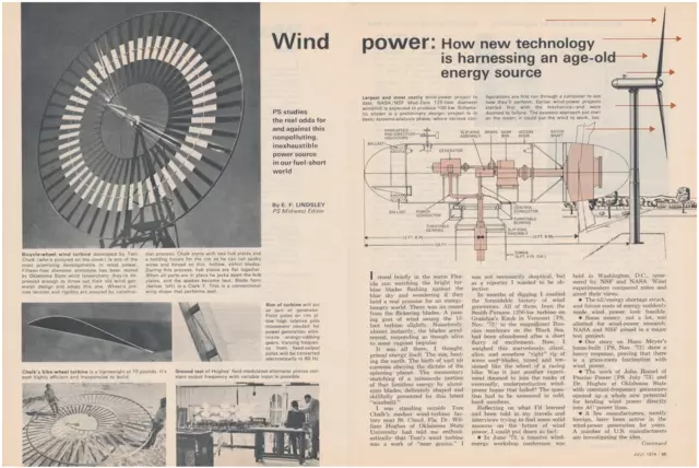 1974 Wind Power 8 Page Magazine Article