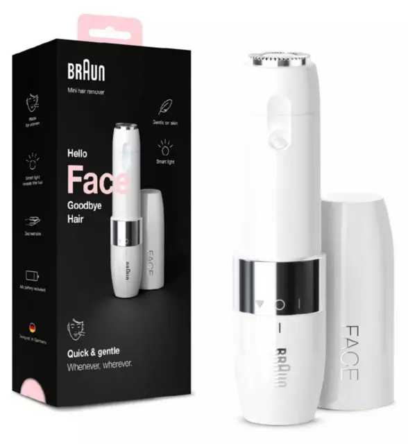 Braun Face Mini Trimmer elettrico + depilazione facciale per uomini e donne