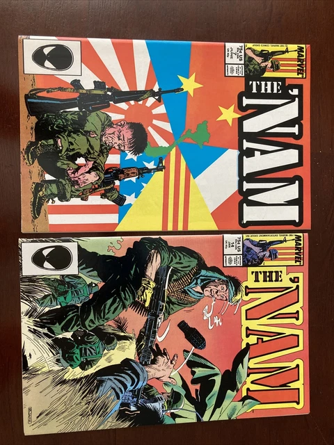 The 'Nam #7 And #14 Two Comic Lot Marvel Comics 1987 Michael Golden Vietnam VF N