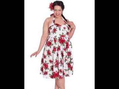 Hell Bunny Rock/Roll Rockabilly Full Circle robe blanc/roses rouges dos nu 4xL Hell Bunny Rock/Roll Rockabilly Full Circle robe blanc/roses rouges dos nu 4xL