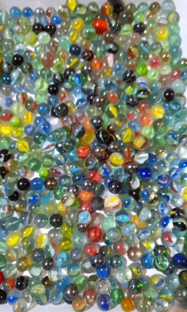 Job Lot Vintage Antique Marbles Collectable Glass Marbles 473 In Total