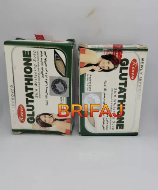 2￼xRenew Glutathione Skin Whitening Soap W Vitamin C & E New Improved (ORIGINAL)