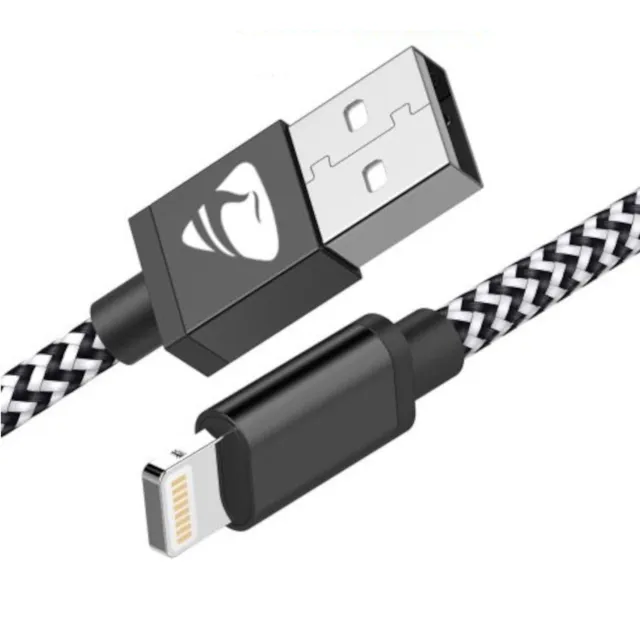 1m 2m iPhone Ladekabel für 14 13 12 11 x XR Pro Max SE 8 7 iPad iPod inEar Nylon