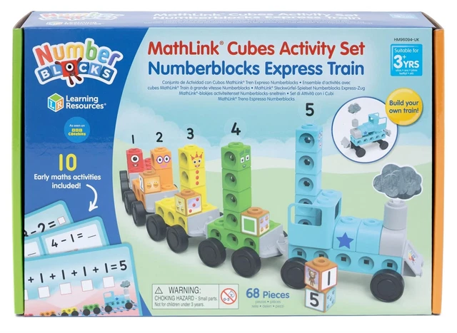 NUMBERBLOCKS MATHLINK CUBES Activity Set Express Train Fun Educational ...