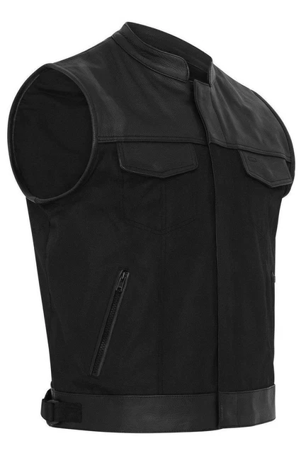 Gilet Uomo Elegante Grigio Gilet In Vera Pelle A Grani Interi Per