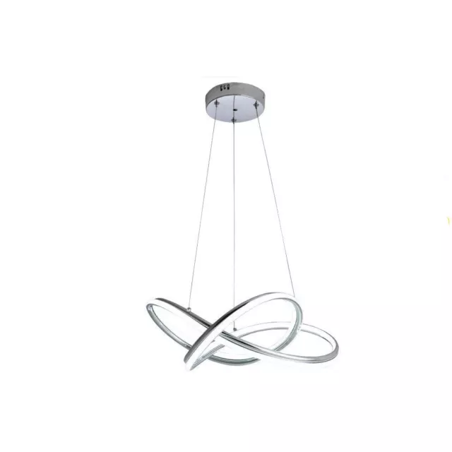 Lampadario led intrecciato 60w bianco design moderno luce naturale