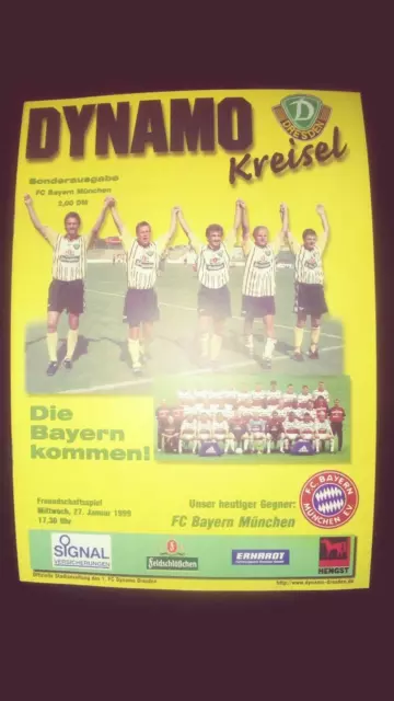 Dynamo Dresden - Bayern München 27.01.1999 FS Programm Stadionheft