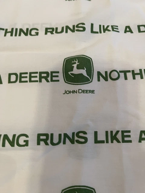 John Deere Pillowcase One Standard fits 20"30" Nothing Runs Like a Deere logo