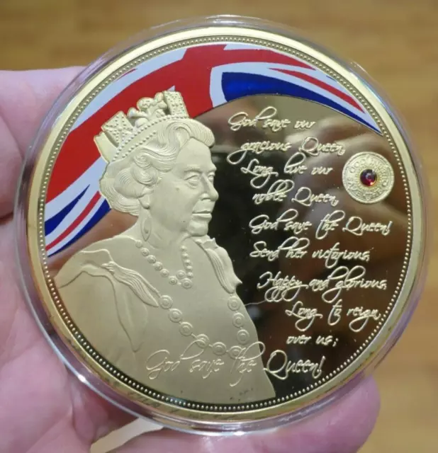 Great Britain "God Save the Queen" Supersized Medallion by Windsor Mint 2016