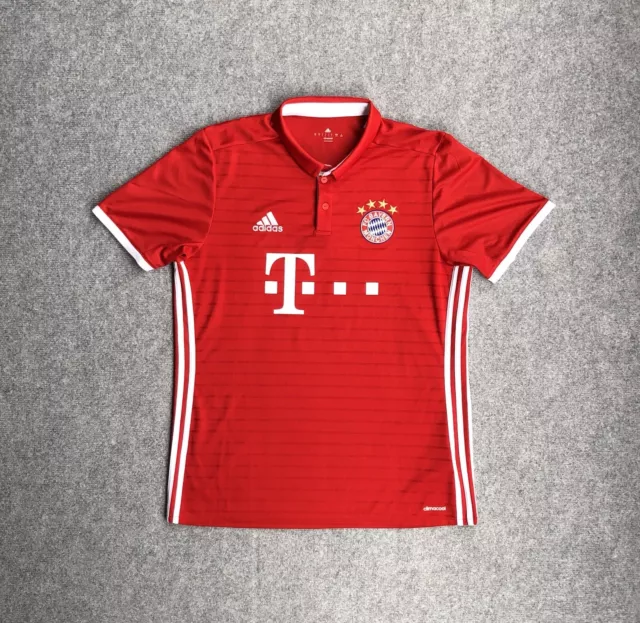 ADIDAS FC Bayern München Herren Trikot Kurzarm Gr. L Hummels Kragen A10908 Rot