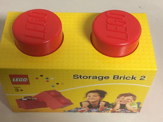 LEGO STORAGE BRICK 4002 KNOBS RED NEW STILL SEALED 125 x 250x