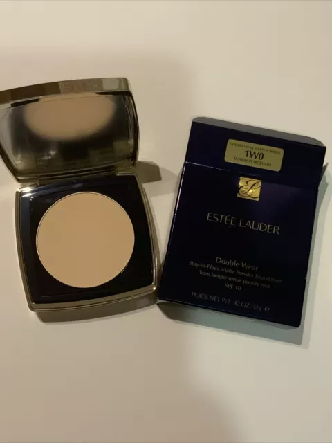 Estee Lauder Double Wear Matt Pulver Foundation 1W0 warmes Porzellan Neu