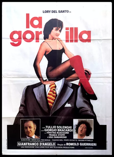 1982 * Manifesto 2F Cinema "La Gorilla - Lory Del Santo, Tullio Solenghi" Commed