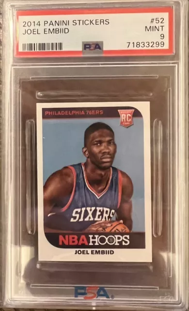 JOEL EMBIID 2014-15 Panini NBA Pegatinas Colección NOVATO #52 PSA 9