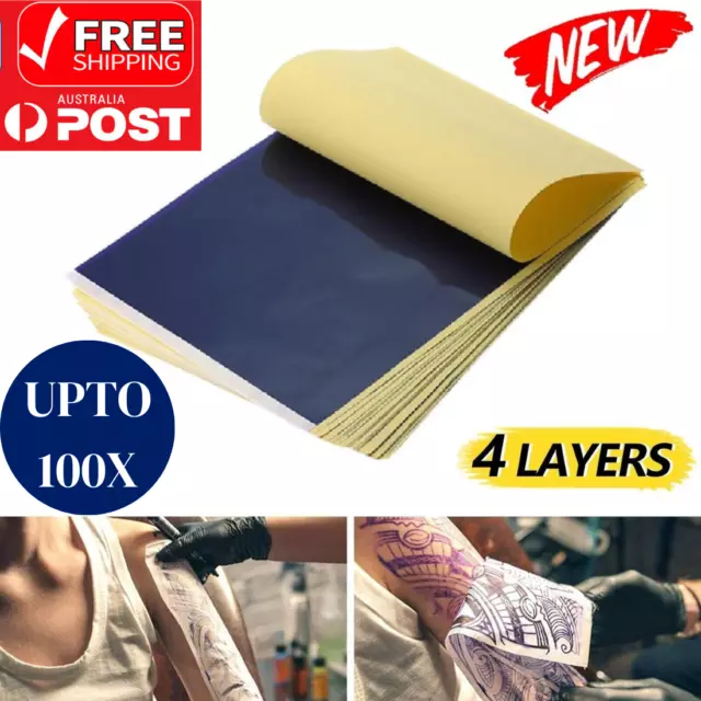 100X Tattoo Stencil Transfer Paper Spirit Thermal Carbon Tracing Copier Supplies