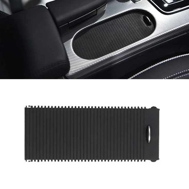 DIYUCAR Support de tasse pour console centrale de voiture en ABS argenté mat pour Benz Classe E W212 Coupé W207 C207 C207 Conduite à droite